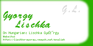 gyorgy lischka business card